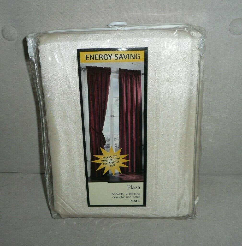 Lichtenberg & Co Plaza Energy Saving Interlined Panel Curtain 54″x84″ Pearl NEW