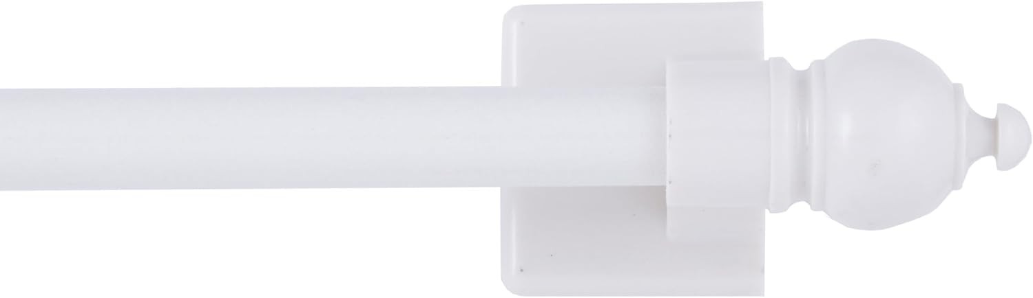 7/16″ Multi-Use Adjustable Petite Cafe Magnetic Rod, 16-28″, White
