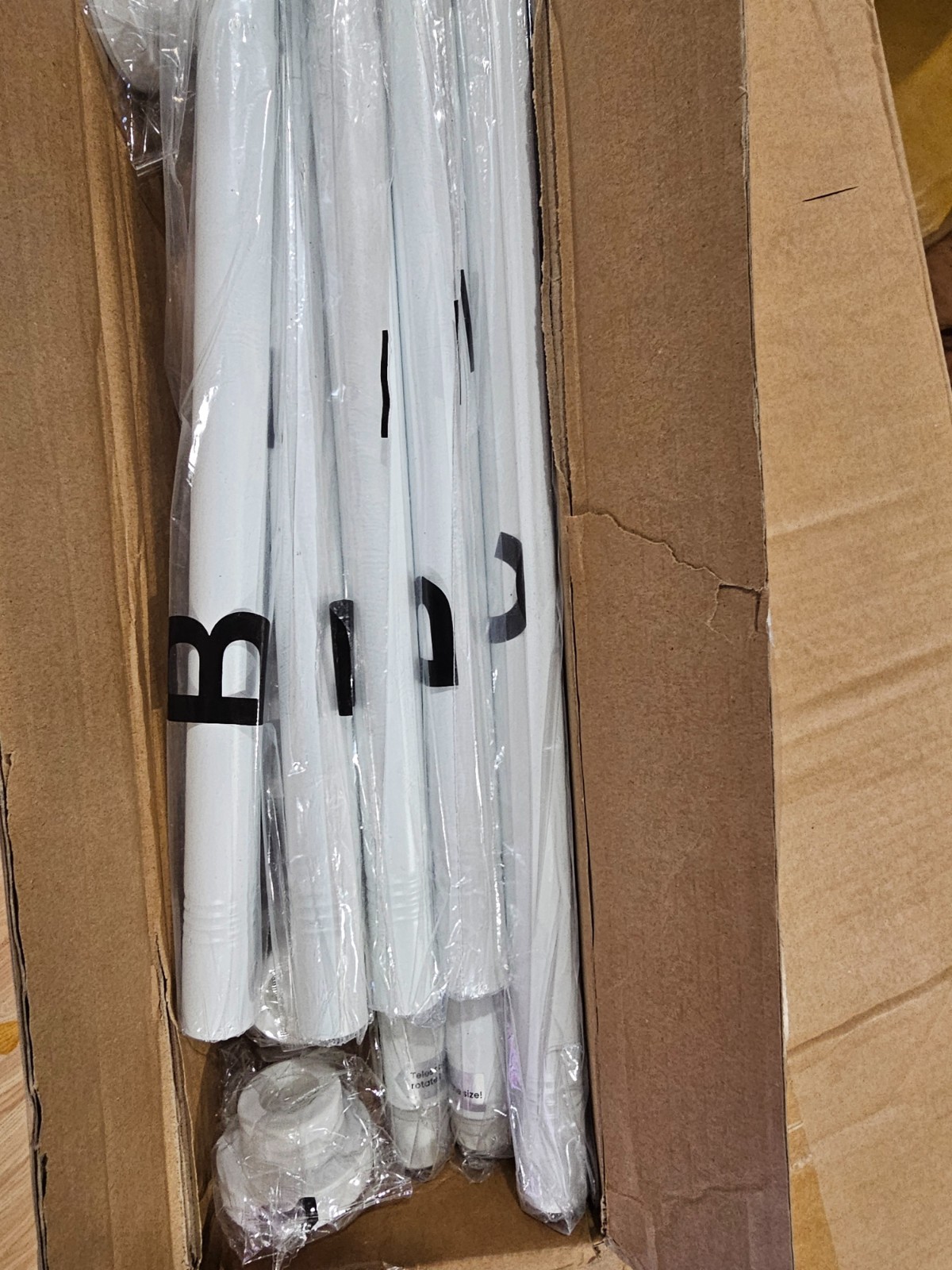 (2) Wudkey 32 in. to 66 in. Adjustable Spring Tension Curtain Rods in White