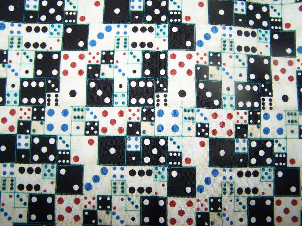 LINED WINDOW VALANCE 42X12 VINTAGE TOURNAMENT DOMINO DOMINOES DOTS PIECES GAME