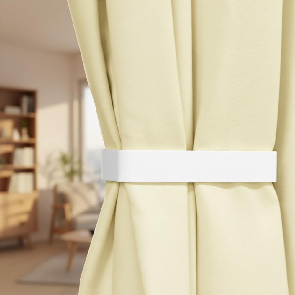 2 Pack Curtain Holdbacks No Drill Self Adhesive Curtain Tiebacks Hooks Plastic