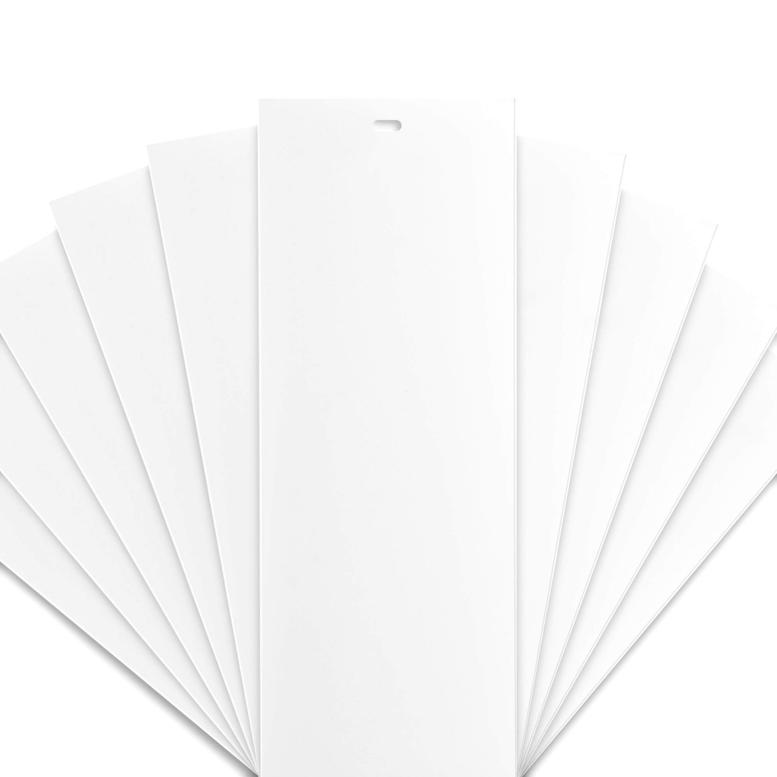 DALIX PVC Vertical Blind Replacement Slat Smooth (White) 10 Pk 82 1/2 x 3 1/2