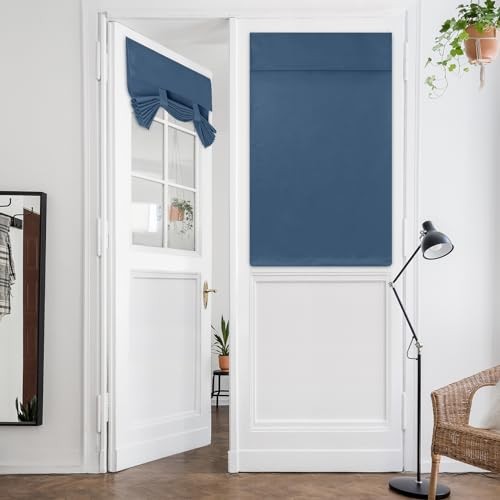 Blackout French Door Curtain, Privacy Door 26″W x 40″L (Pack of 1) Dark Teal