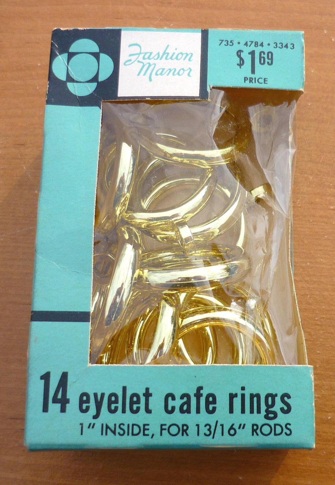 (14) Vintage JCPenney Brass Finish 1″ Round Eyelet Curtain Rings Drapery – NOS