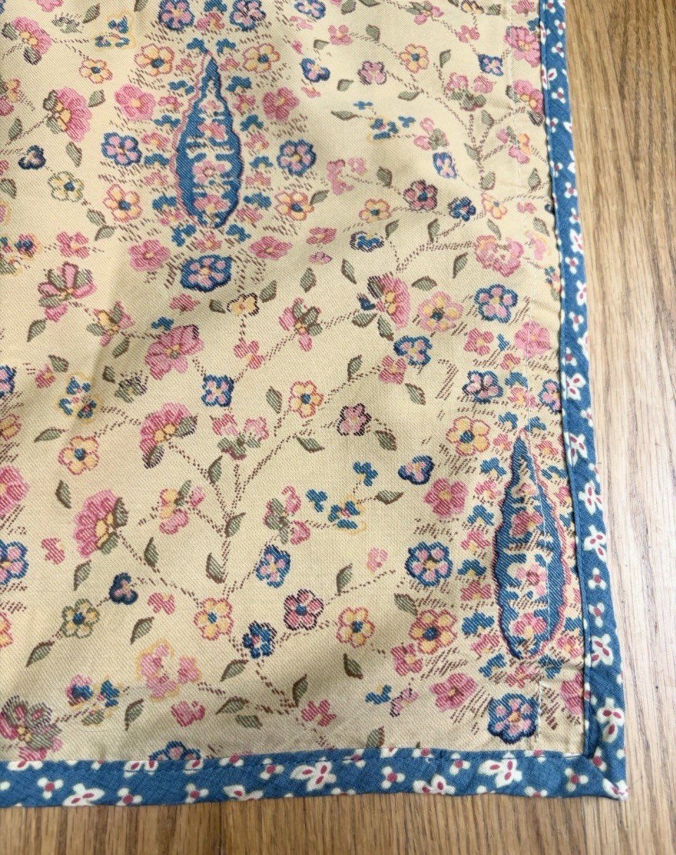 Pair Ralph Lauren CHAPS Home Montauk Valances 100% Cotton 59x 17 Paisley Lined