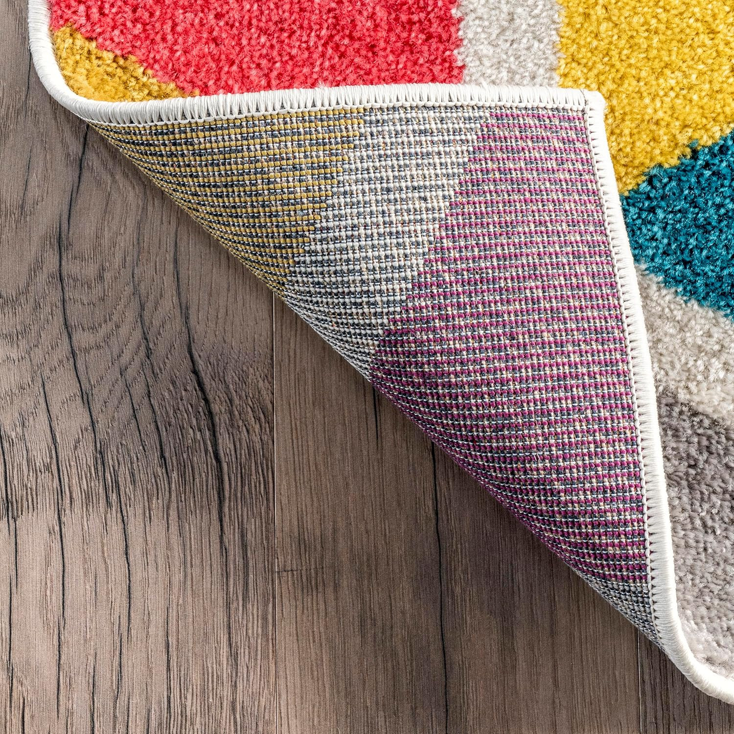 Soft & Cozy Multicolor Geometric Area Rug – Stain Resistant & Durable 4’1″ x 6