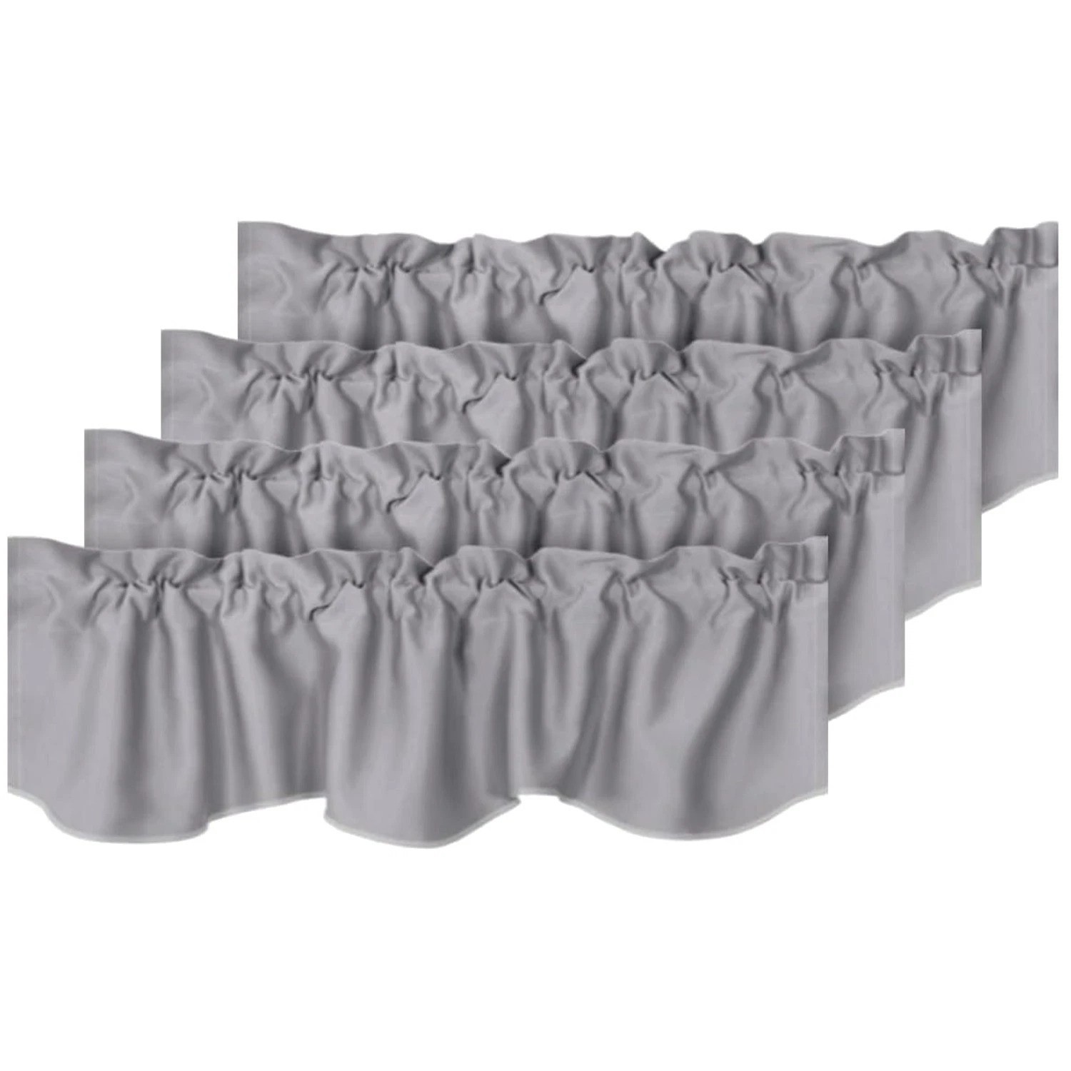 Blackout Rod Pocket Valances – 52″ W x 18″ L, Set of 4