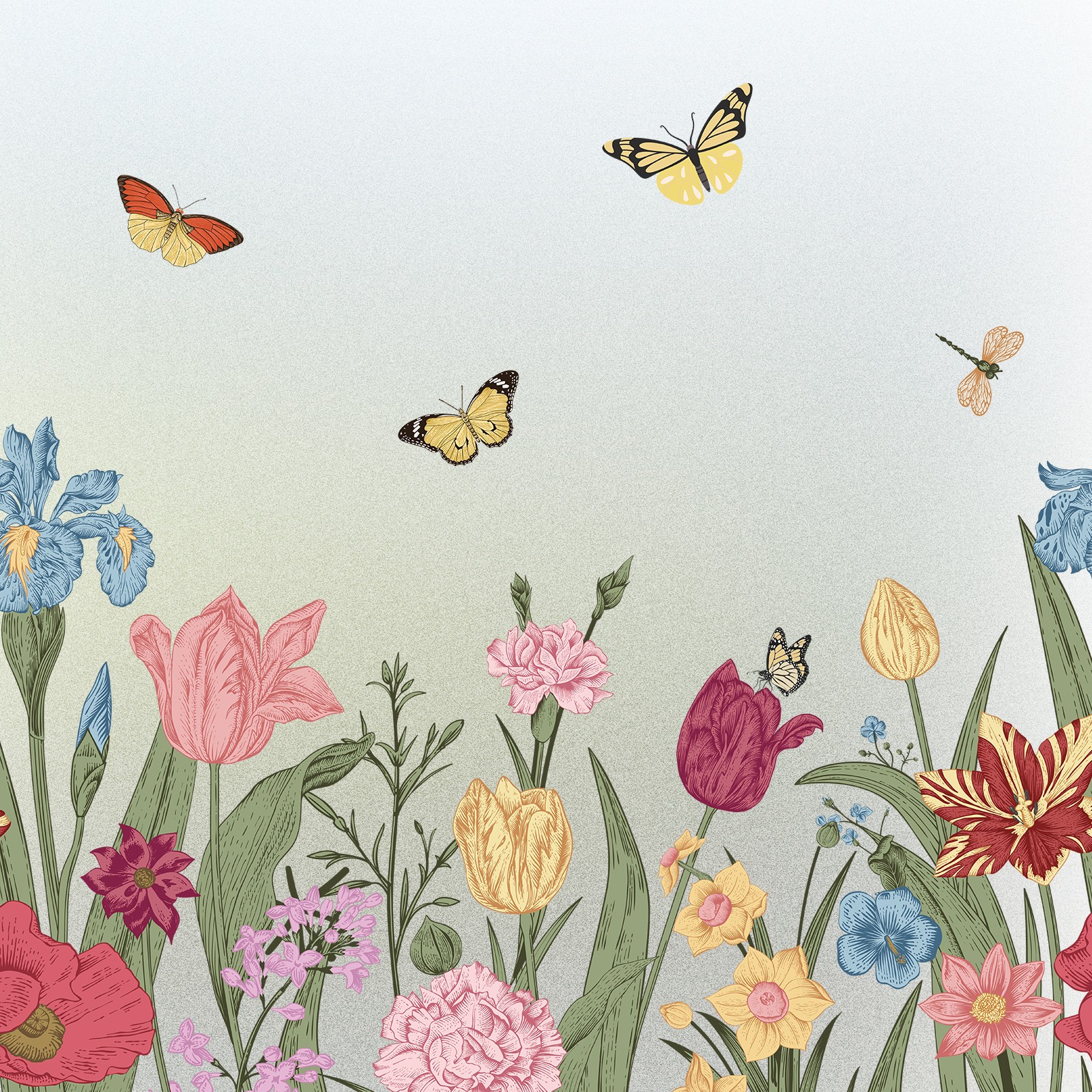 Flower and Bird Thickened Insulation Without Glue, Privacy Window Film Sticker