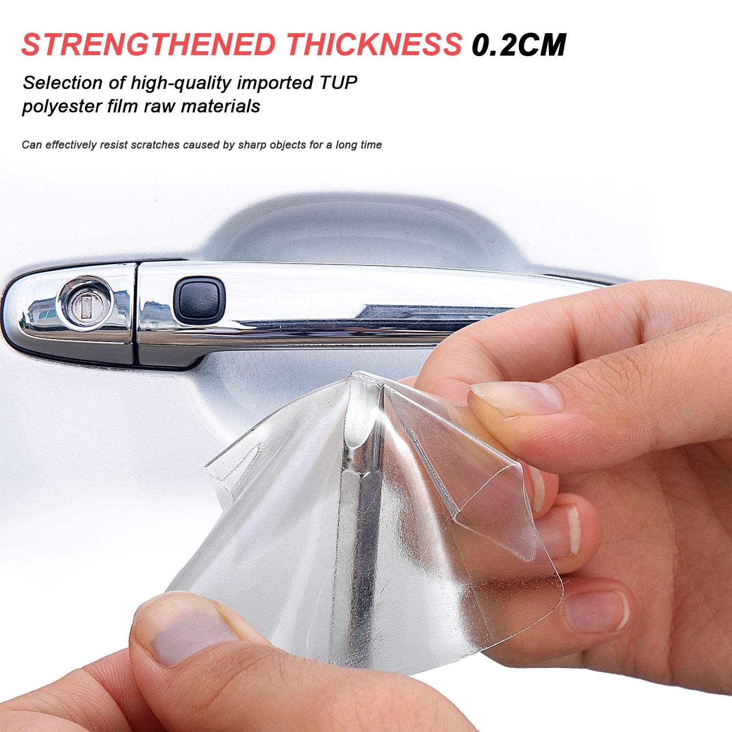 16 Pieces Car Door Handle Cup Protector Clear Car Door Handle Scratches Prote…
