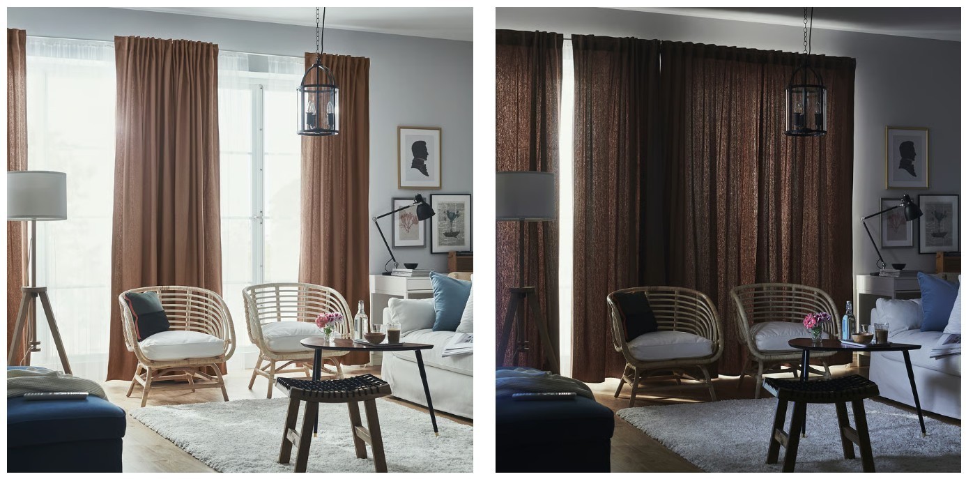 Ikea DYTAG Window Curtains 2 Panels (1 pair) 100% Linen 57″ x 98″ White – NEW