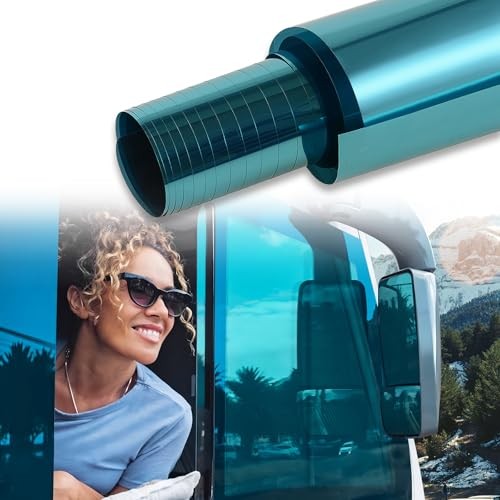 Blue Mirror Tint for Cars, 35% VLT Car 20 in x 10 ft Blue Changing Green