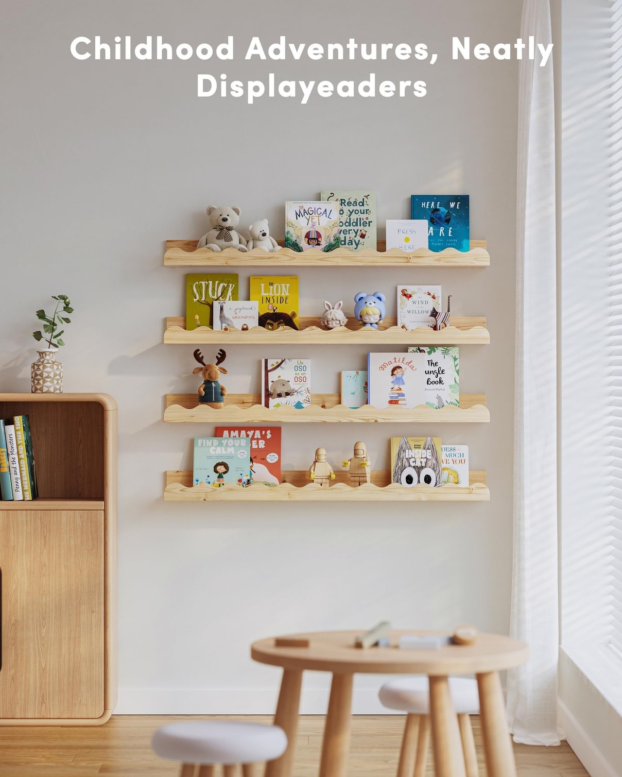 Seocry Nusery Shelves (23 Inches, Wood) 23 Inches
