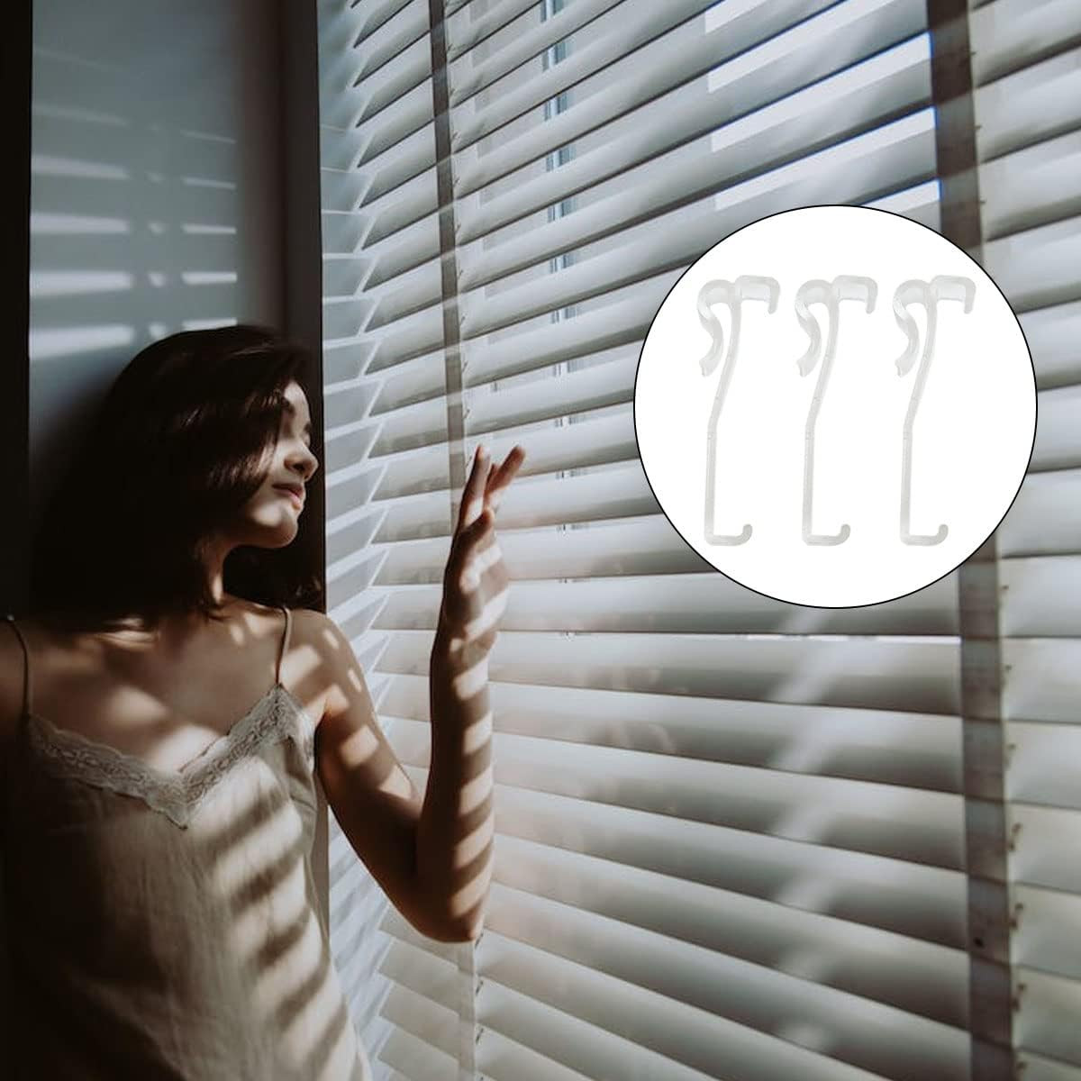 12 Pcs 2.5 Clear Hidden Valance Clips for Window Blinds Easy Installation