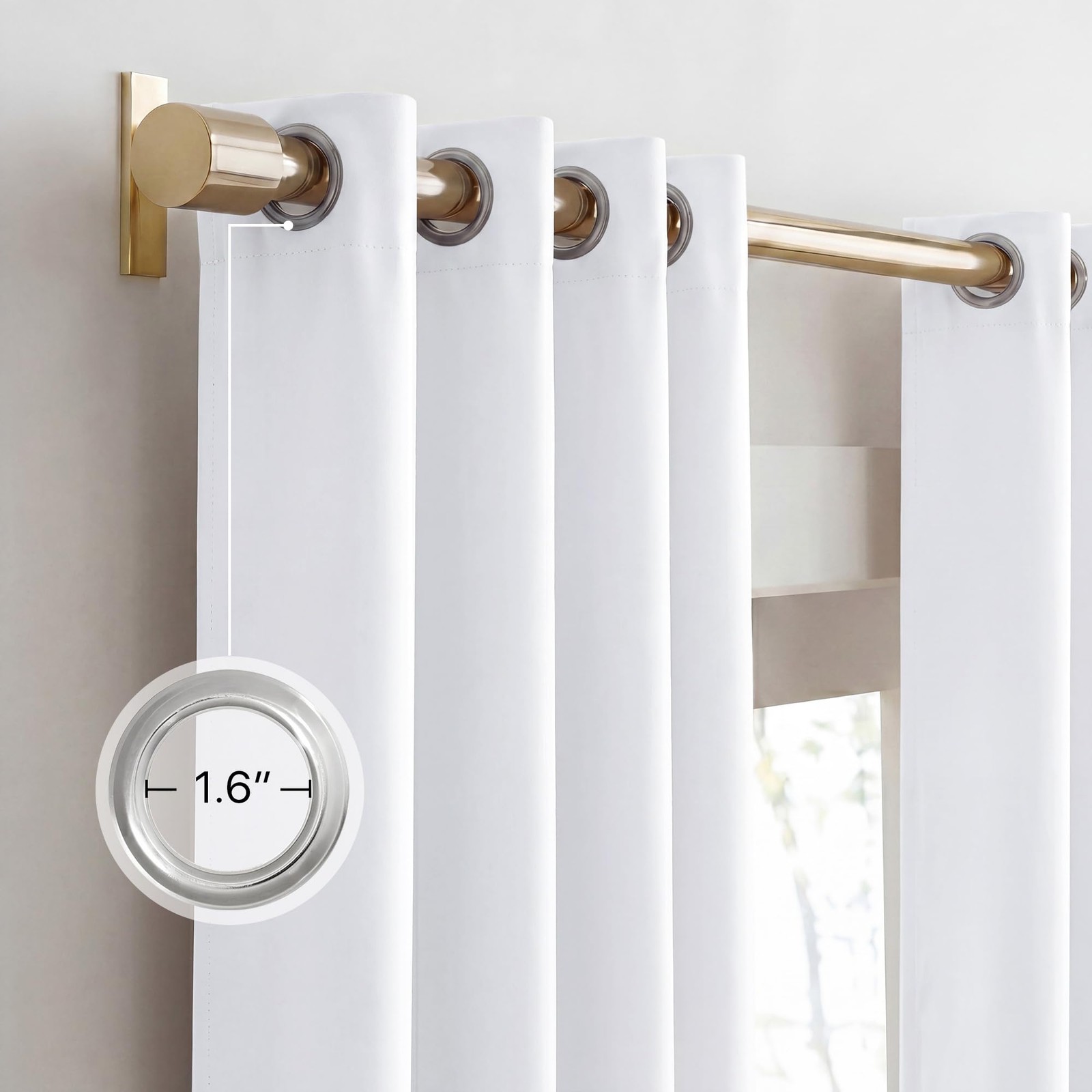100% Blackout Window Curtain Panels, Cold and Full Light Blocking Drapes with…
