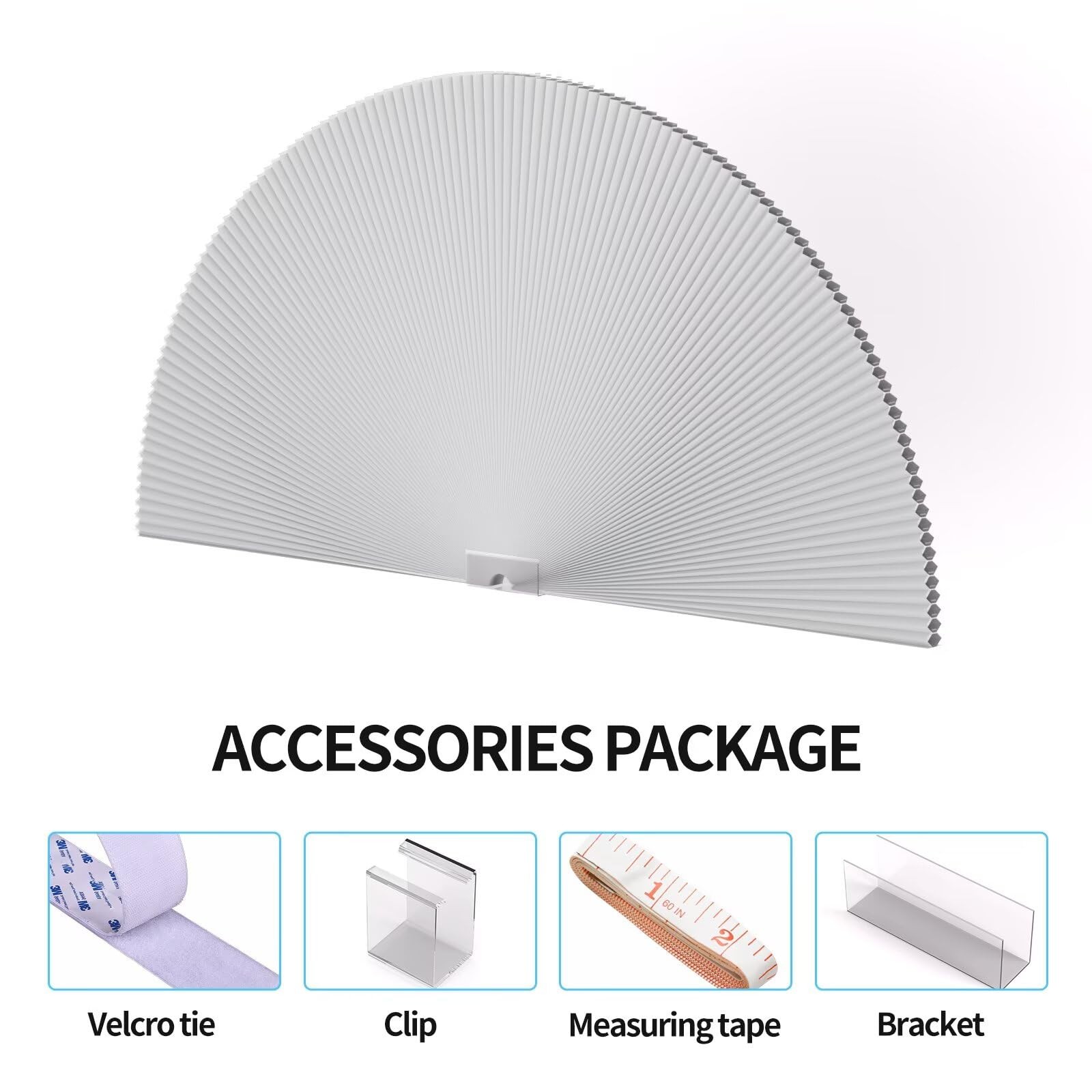 Arch Window Shades Half Circle Blackout Cellular Shades Cordless No Drill Bli…