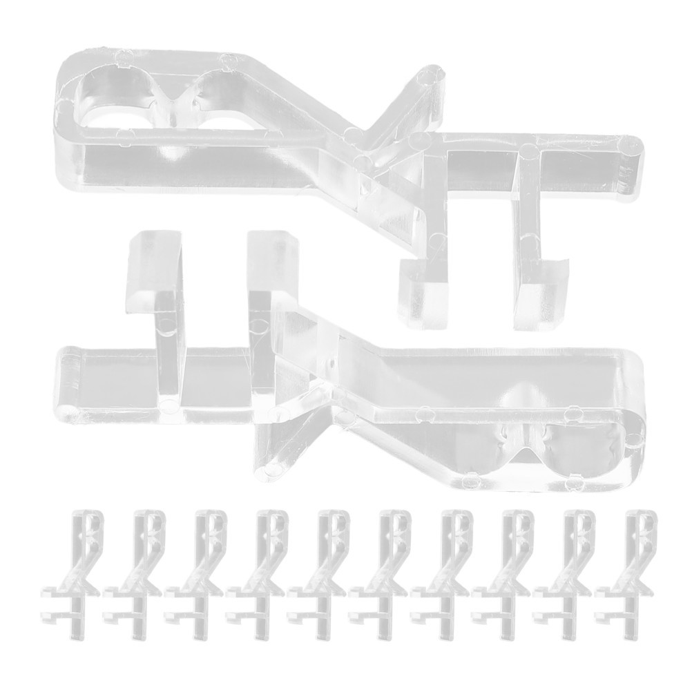 20Pcs Blind Clips Transparent Rectangular For Home Office Use