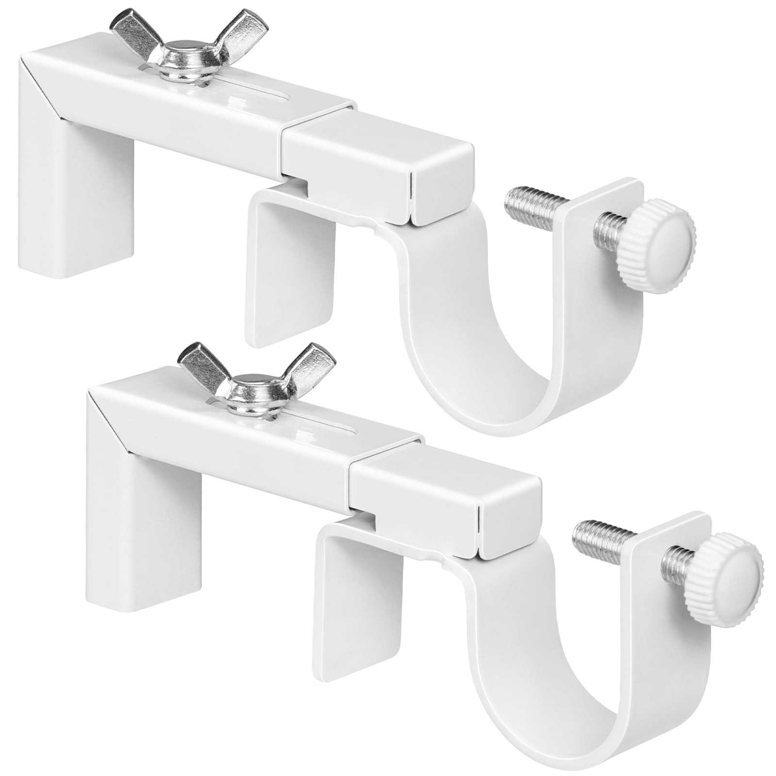 2 Pack Adjustable Curtain Rod Bracket Attachment for Outside Mounted Blinds,F…