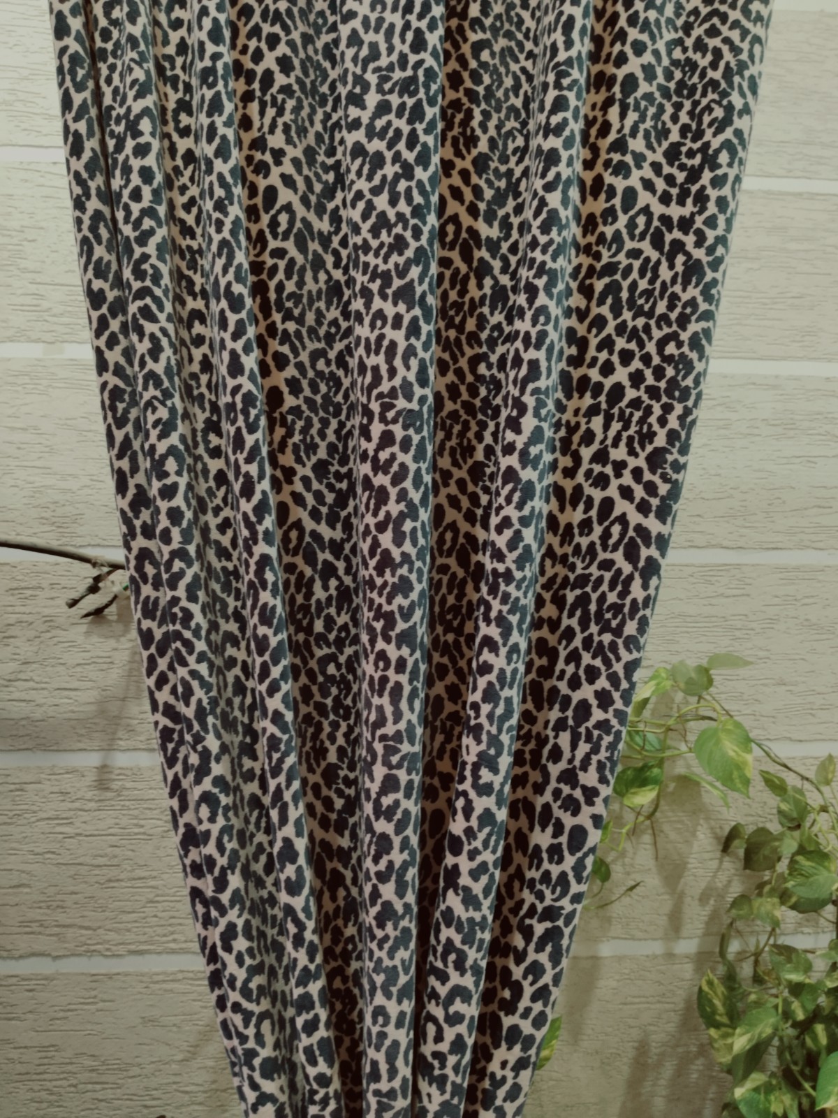 Leopard Print Velvet Curtain: Boho Safari, bedroom ,living room brand new design