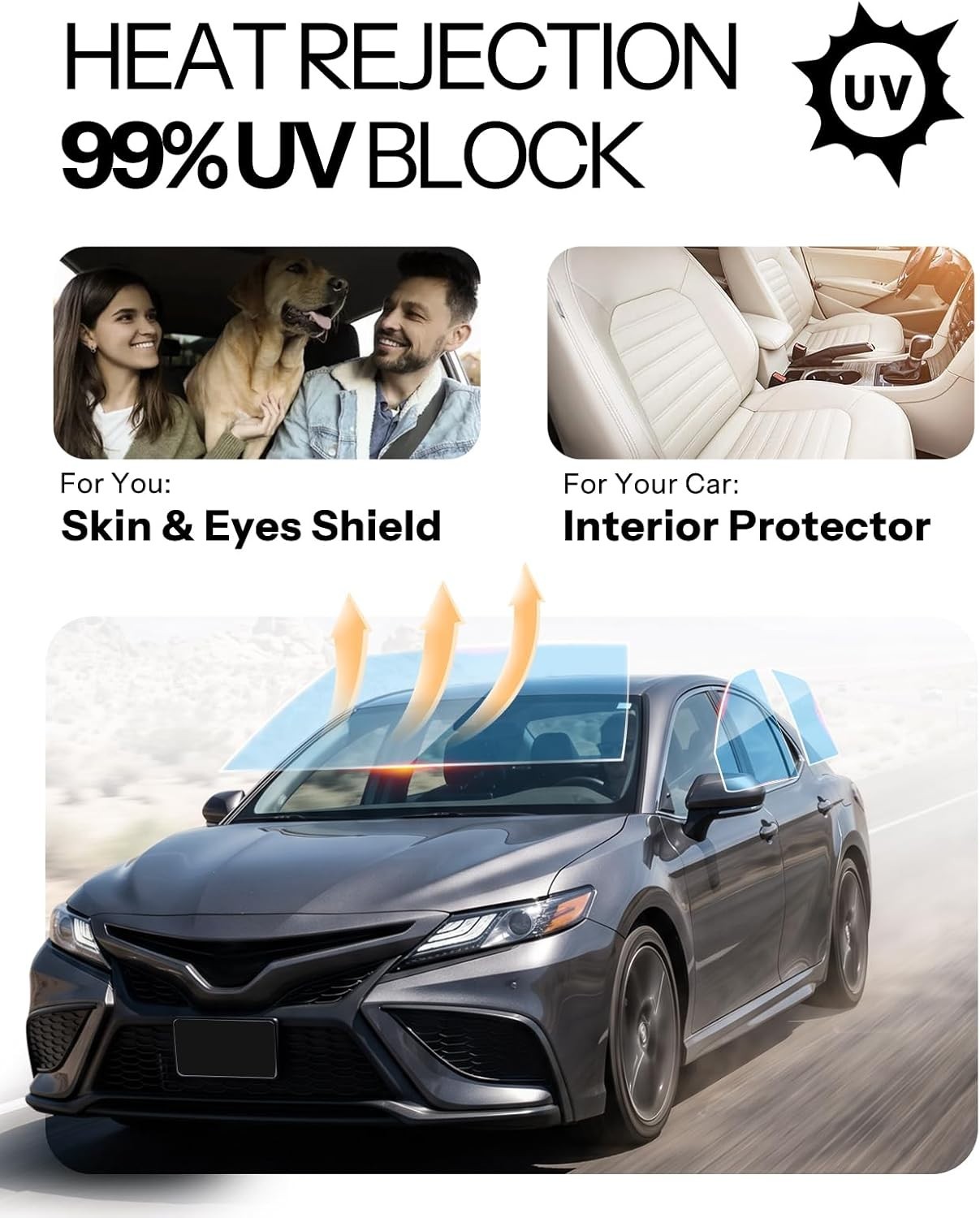 35% VLT Ceramic Window Tint Film 24in x 100ft Heat Blocking Privacy Roll