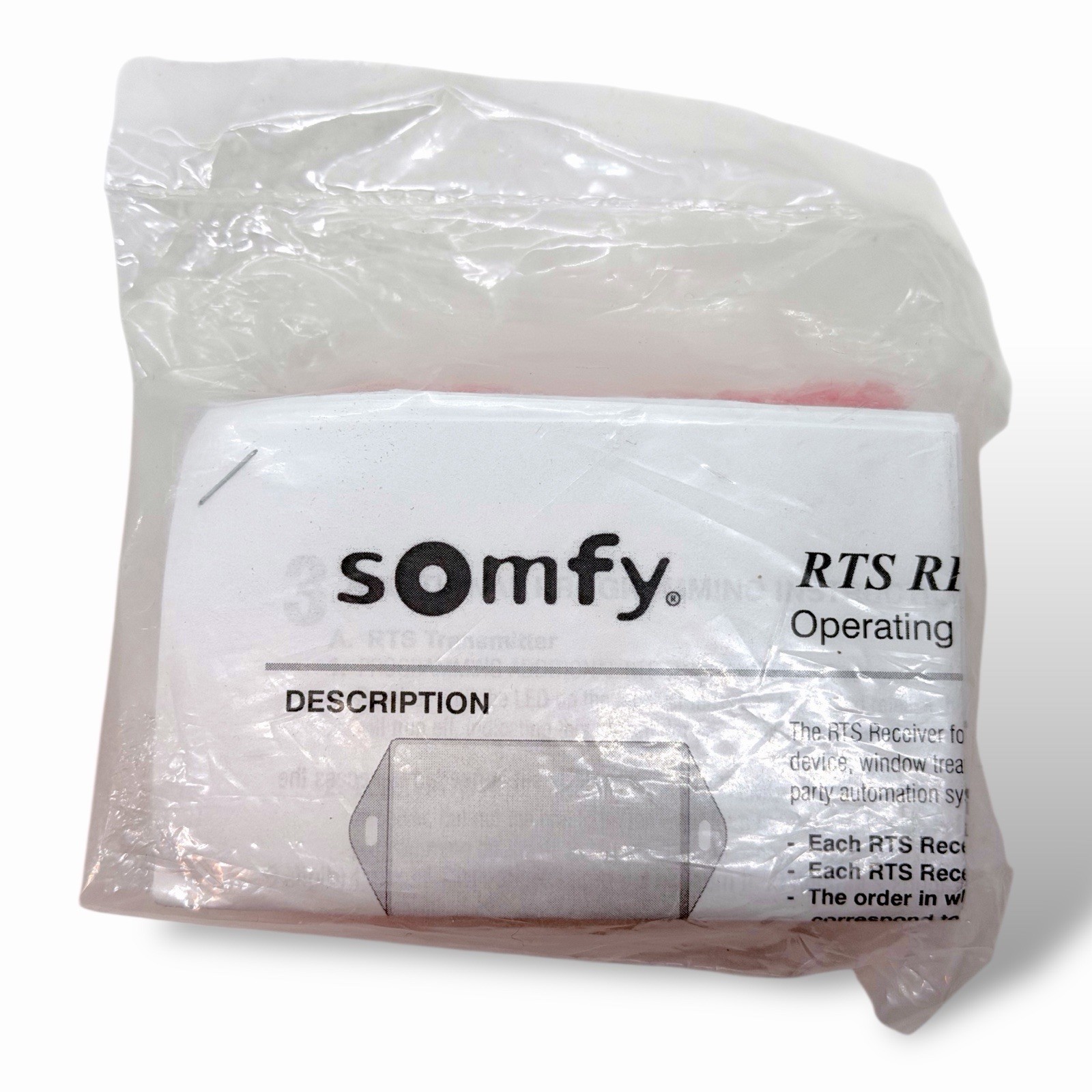 New Sealed Somfy RTS Receiver for SDN 1822294