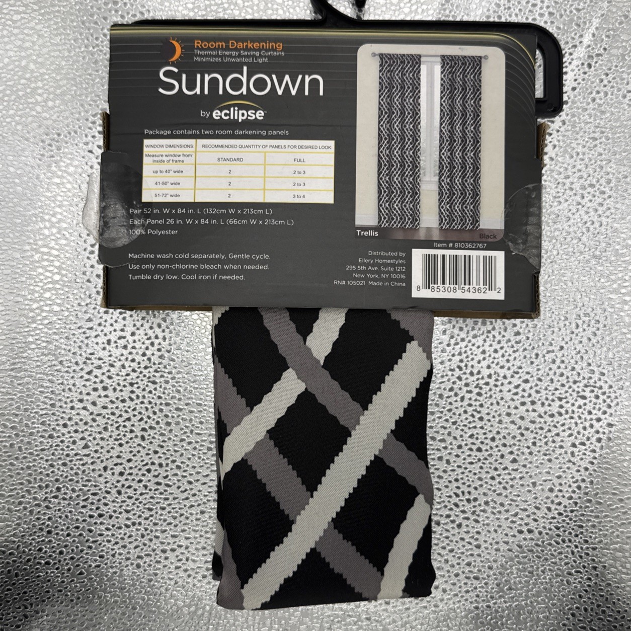 Sundown By Eclipse Room Darkening Curtains 2 Panels 26″ x 84″ New