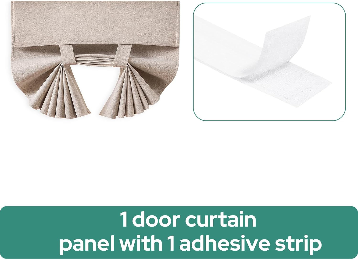100% Linen Blackout French Door Curtains, Modern Farmhouse Privacy Door Window C