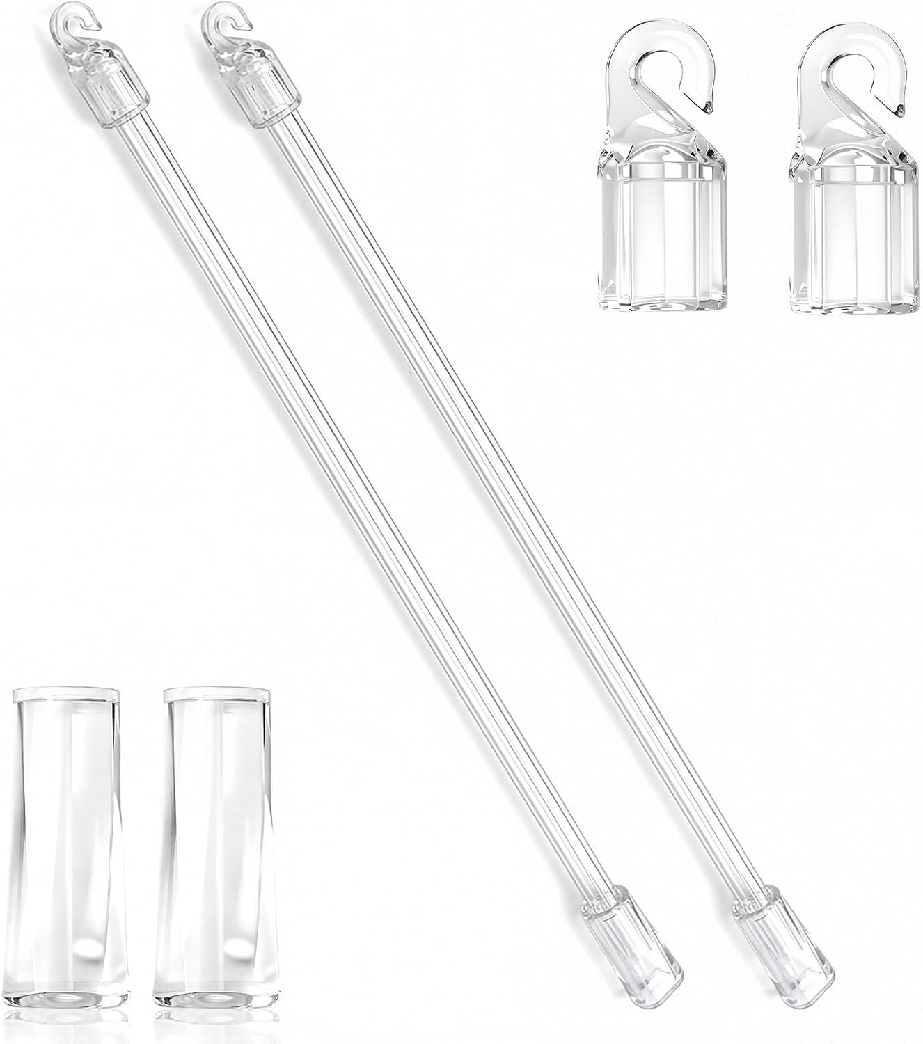2 Pcs White Blind Tilt Wand – 12 Inch White Fiberglass Blind Wand, Vertical