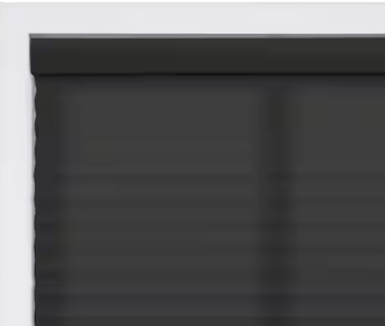 Black Cordless Room Darkening Polyester Pleated Shades – 26 in. W x 64 in