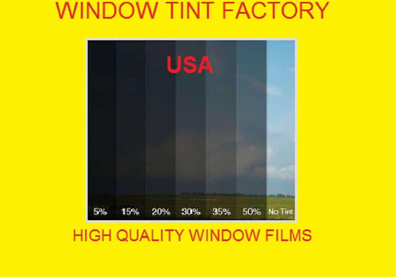 5% Charcoal black Limo 24″ x50′ Window Tint Film HP 2Ply Made in USA INTERSOLAR