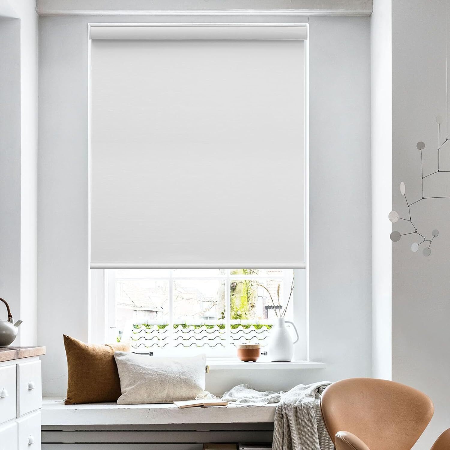 100% Blackout Cordless Waterproof Window Blinds Roller Shades Roll-up Blinds