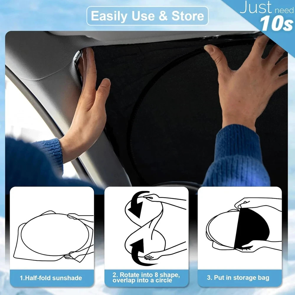 Sunshade for Mustang 2015-2025 2026 Ford Windshield Sun Shade (NOT for Ford Must