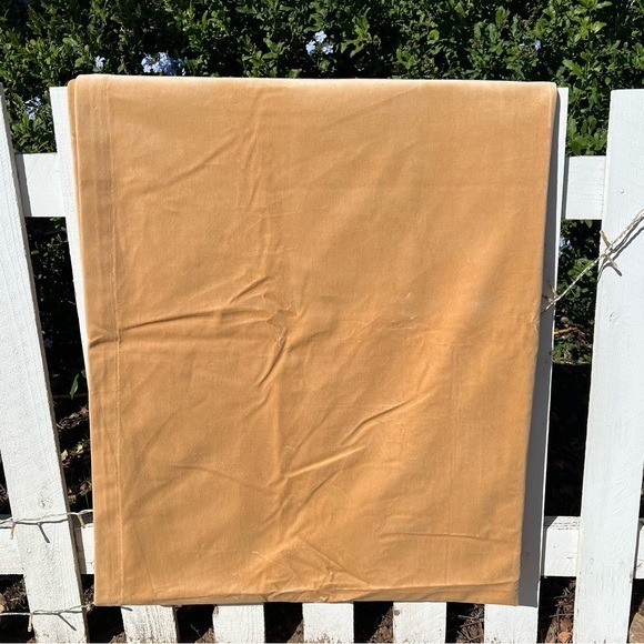 Vintage Pottery Barn Velvet Twill Single Drape Butterscotch 48”x96” Blackout GUC
