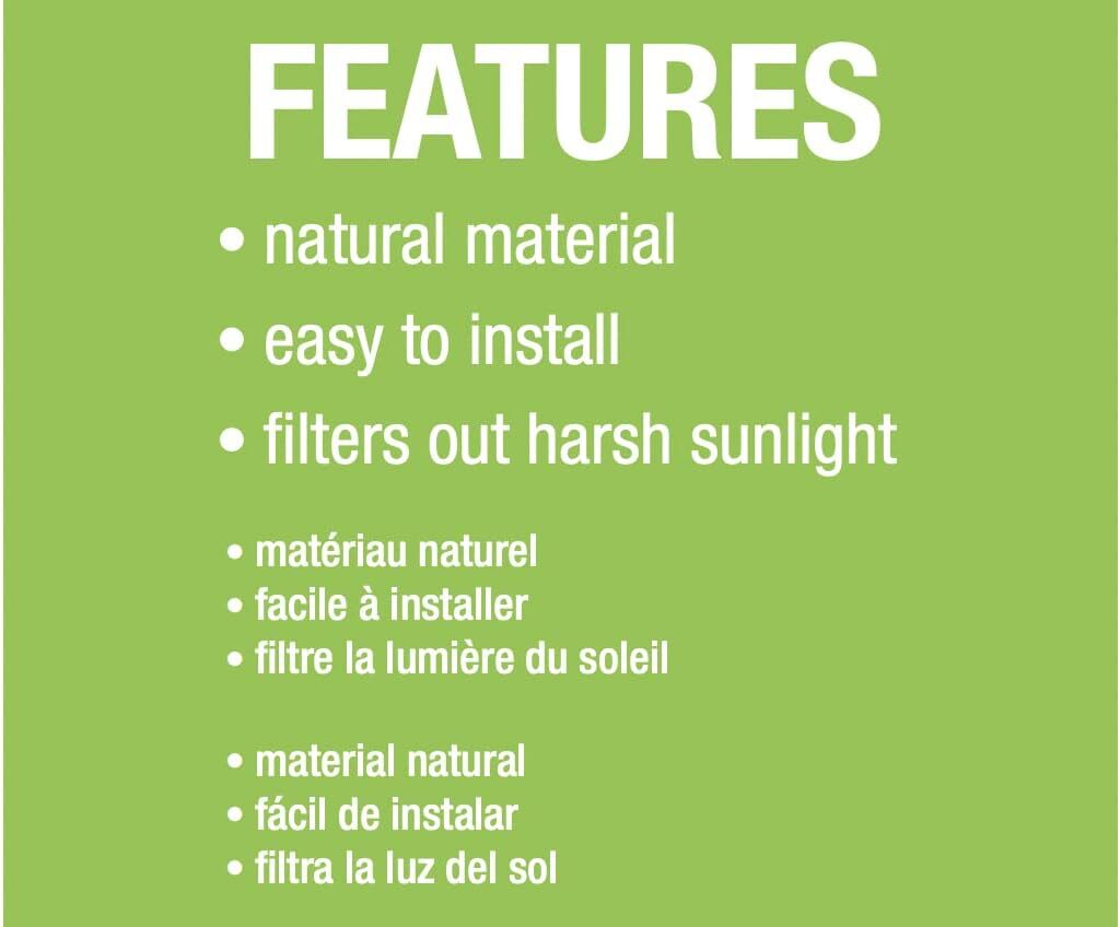 Radiance Cord Free, Roll-up Reed Shade, Cocoa, 48″ W x 72″ L