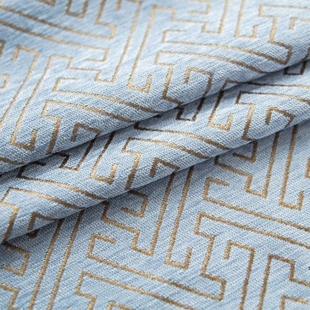 2 Panels Set Pair Chenille Curtains Semi-Blackout Geometric Modern Curtains f…