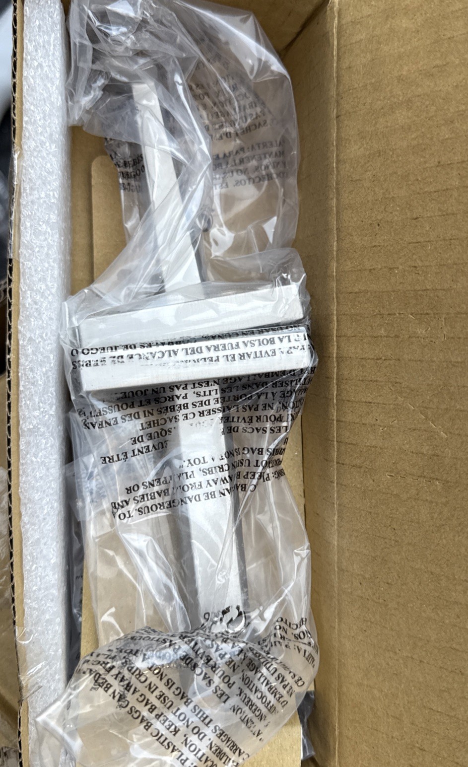 Pottery Barn Standard Curtain Rod & Wall Bracket 60-108″ – .75″ – Pewter – New