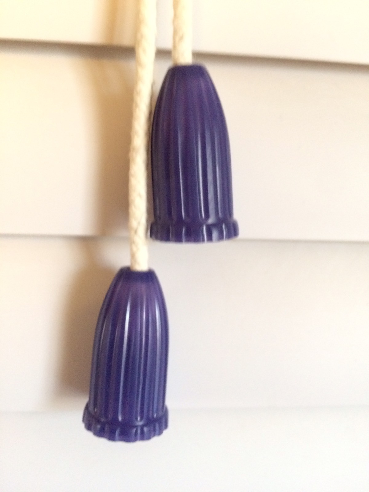 Vintage/Retro/ Mid Century Modern/ Purple Window Blind/Lamp Pulls NOS Lot of 6