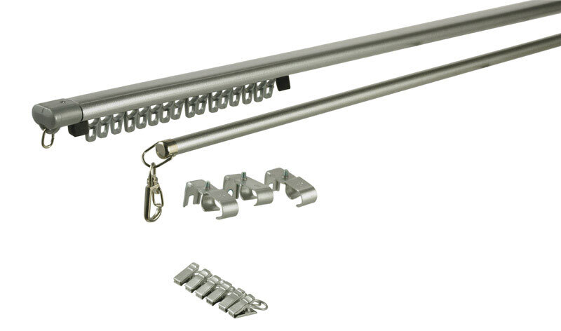 Kenney Satin Nickel Curtain Rod 38 in. L X 66 in. L 7004244491