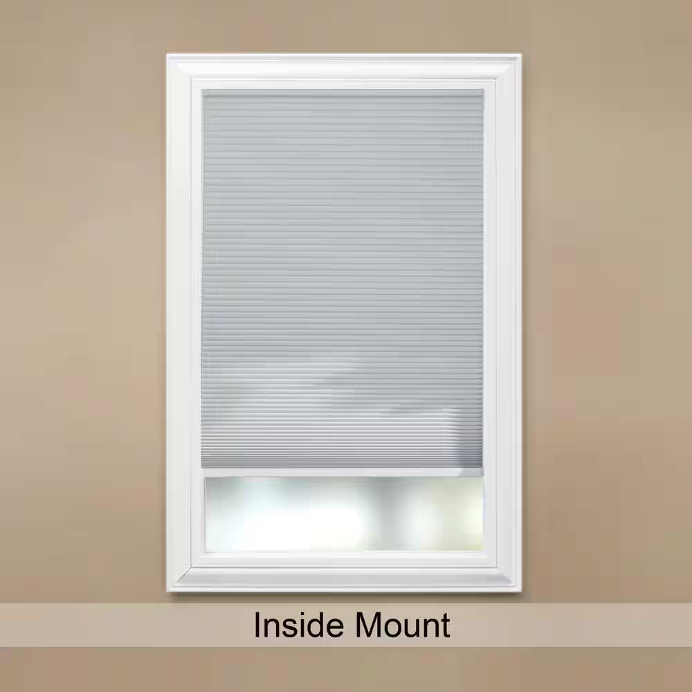Shadow White Cordless Blackout Cellular Shades for Windows-35 In. W X 64 In. L (