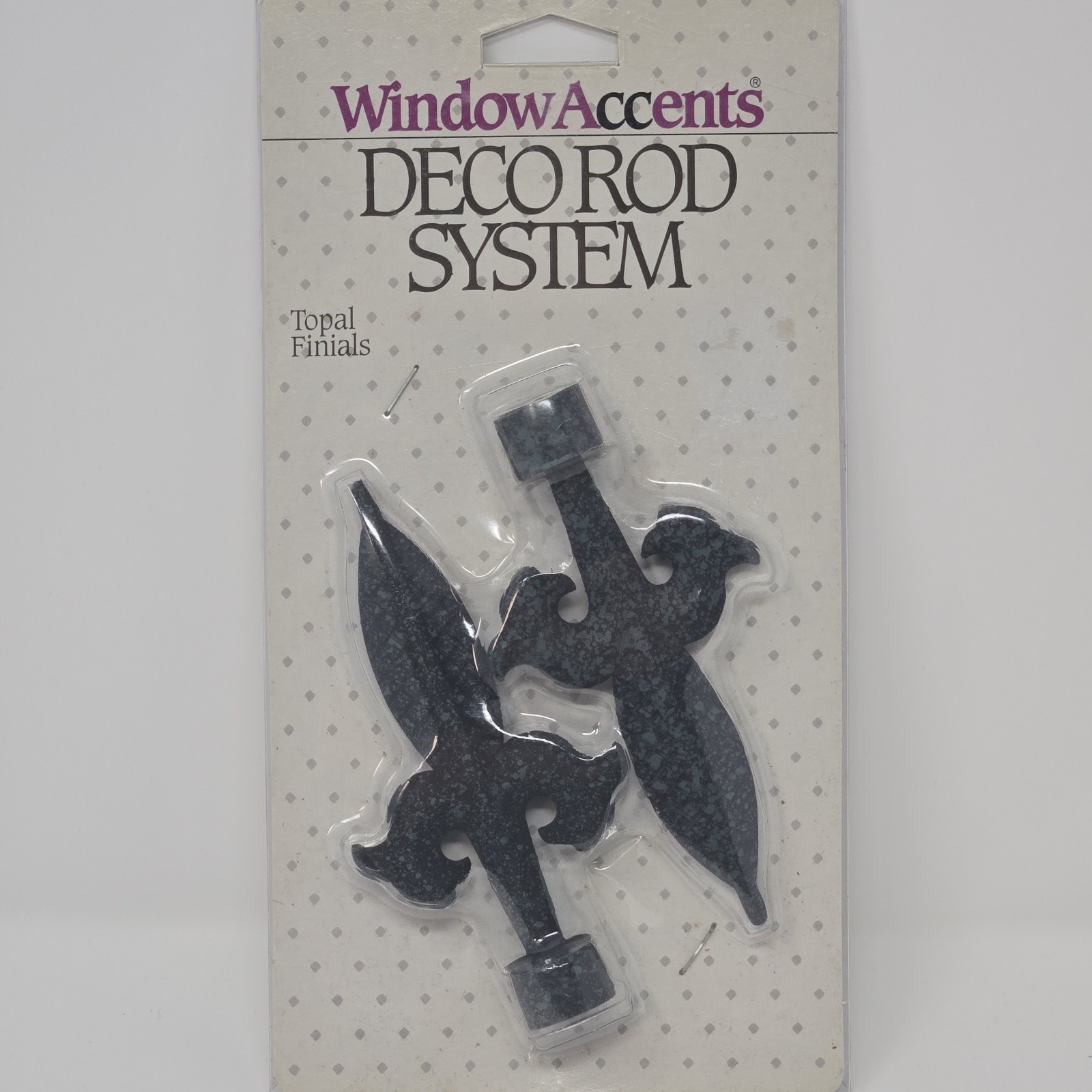 Vintage Window Accents Deco Rod System Topaz Finials 1995 Curtain Rod Ends New