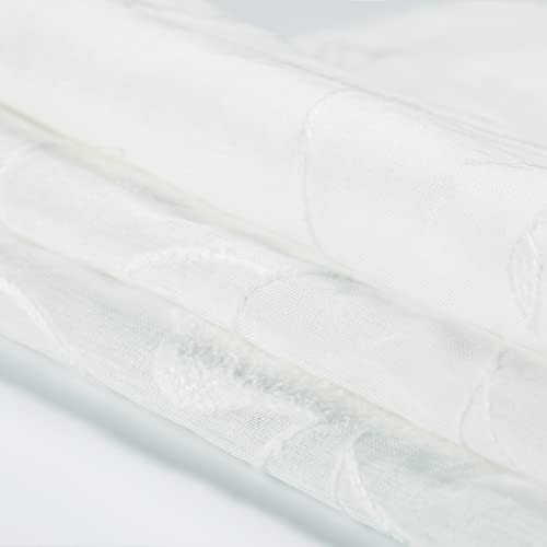 Bird Embroidered Kitchen Valances, White Sheer 60″W x 14″L (Pack of 1) Birds