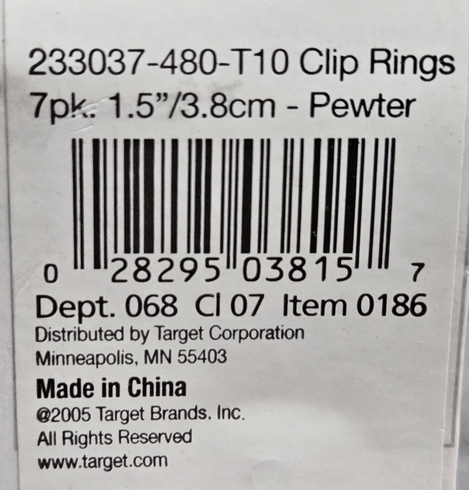 Loft Umbra Curtain Rings With Clips 2 Packs 14 Total Pewter Color 1½” New…