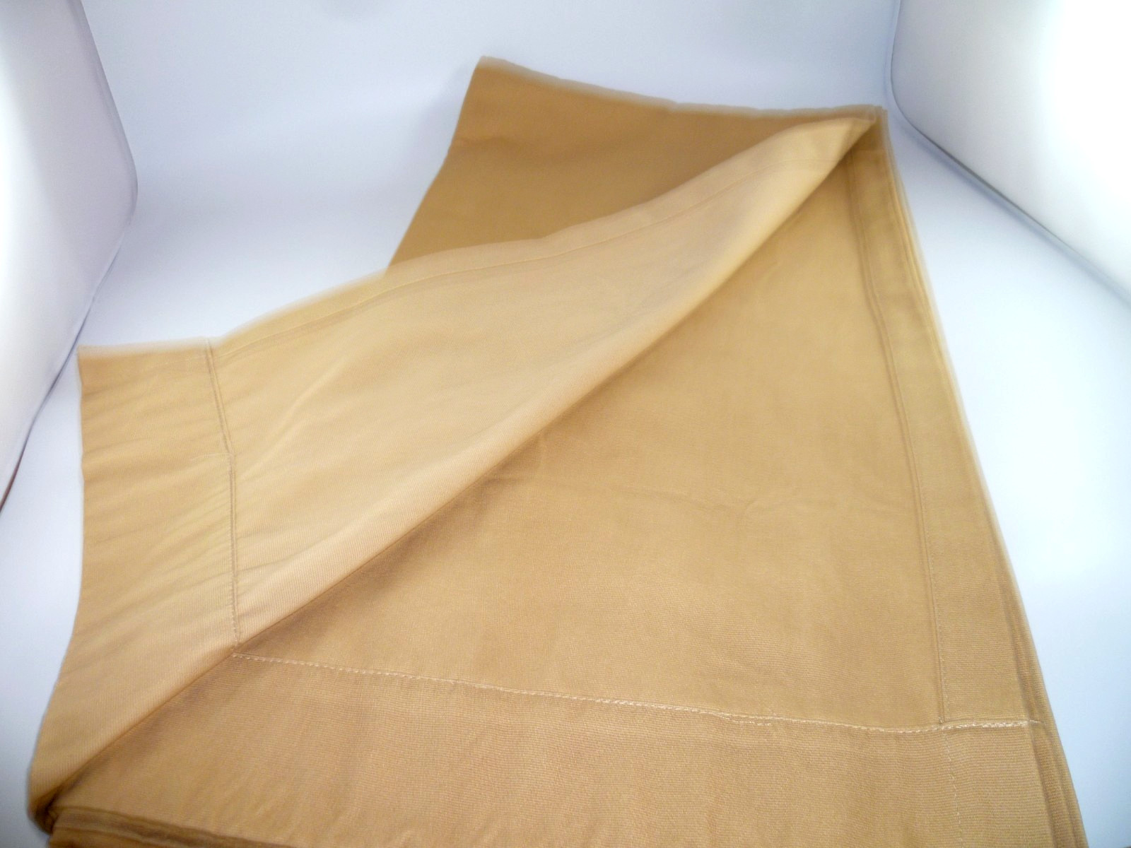 2 POTTERY BARN Panel Curtain Drape Golden Yellow Unlined Cotton 50×96 (See Desc)