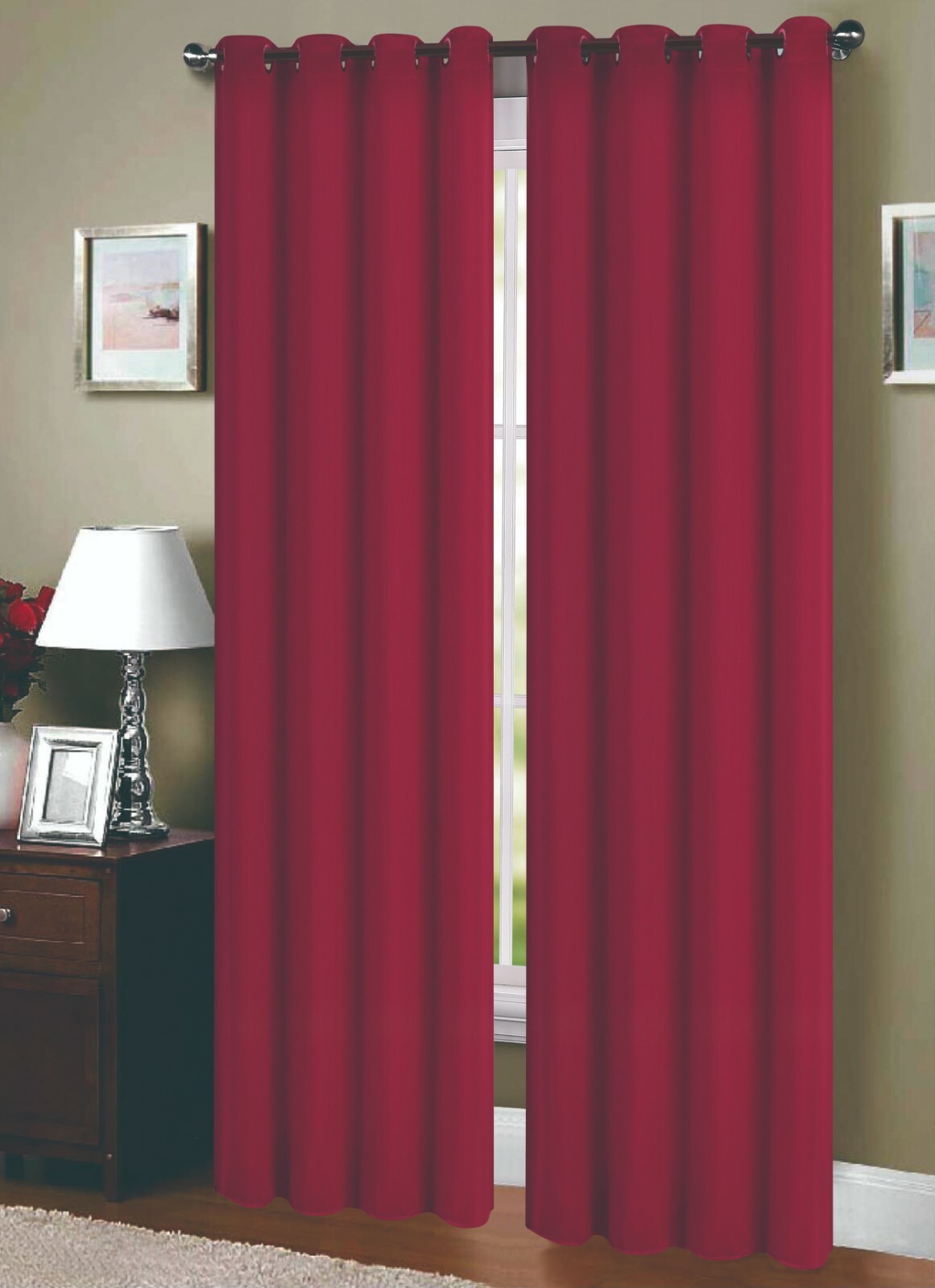 1 Panel Blackout Fabric Shading Cloth Grommet Top Window Curtain Panel, 81016