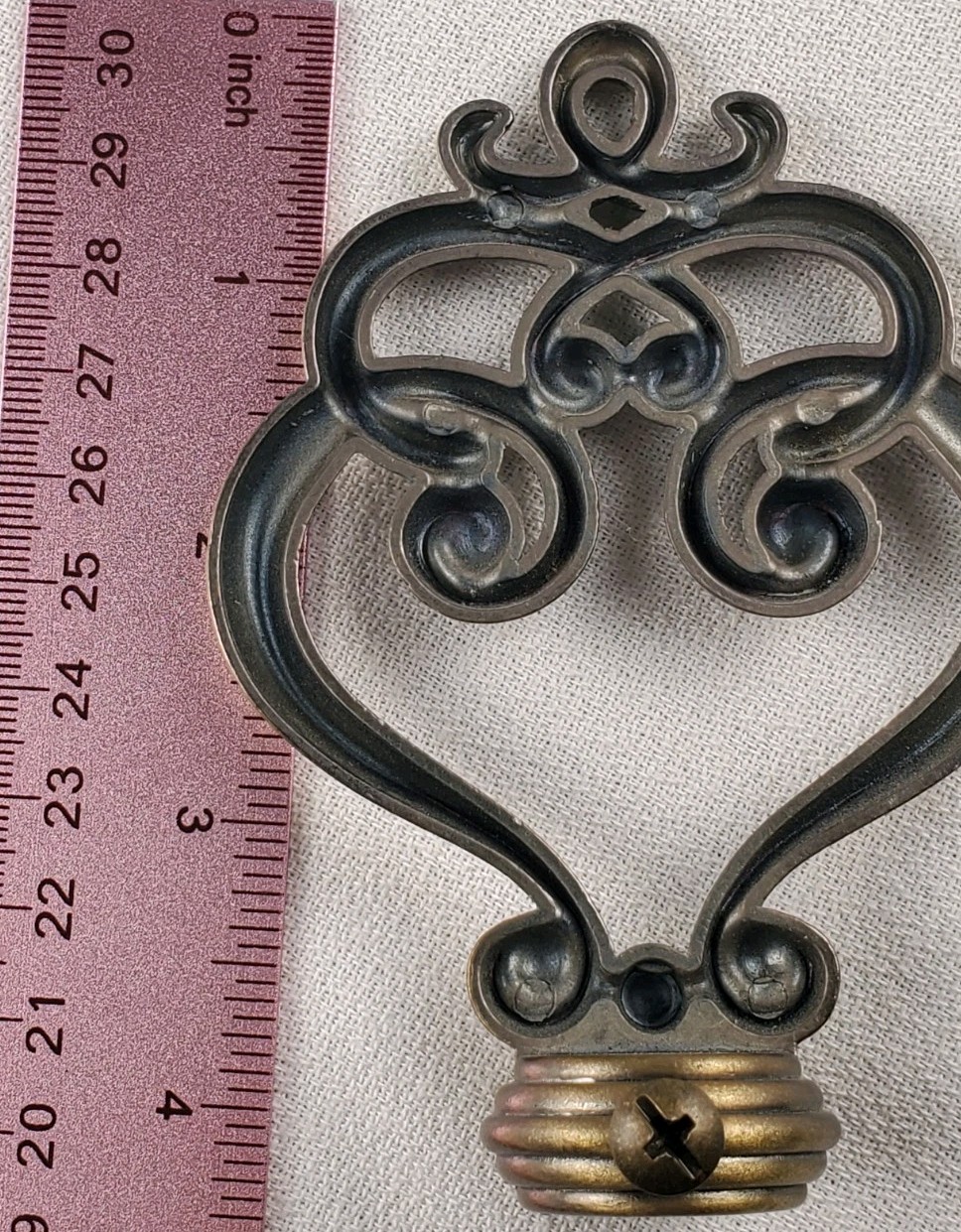 3 Sets Curtain Rod Hardware Scroll Finials, Tieback Hooks, & Brackets Gold-Tone