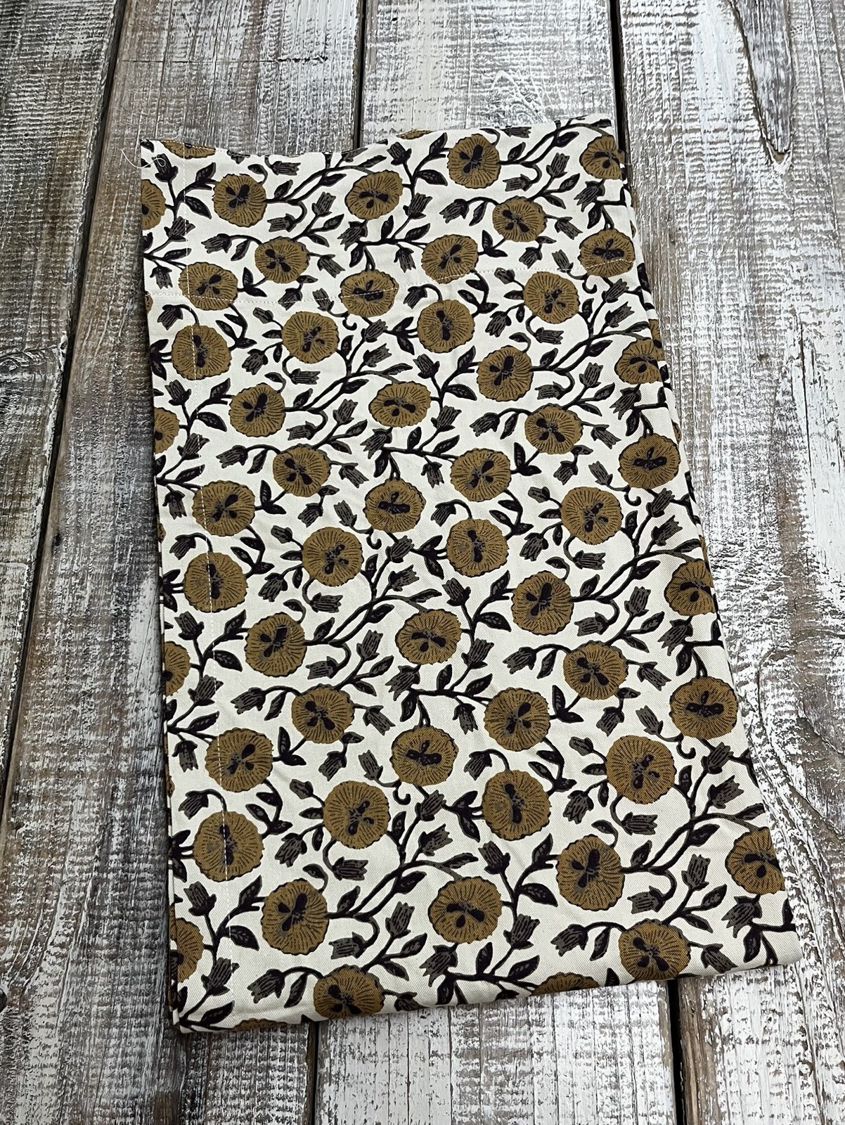 West Elm (1) Laney Floral Curtain Drape 48”x84” Unlined Honey Multi NWOT