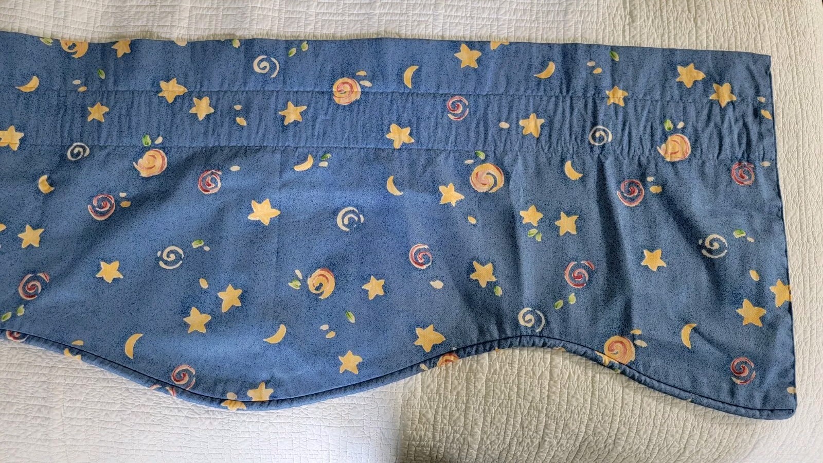 Custom Made Window Treatment Valance 104Wx18L Whimsical Scalloped Night Star