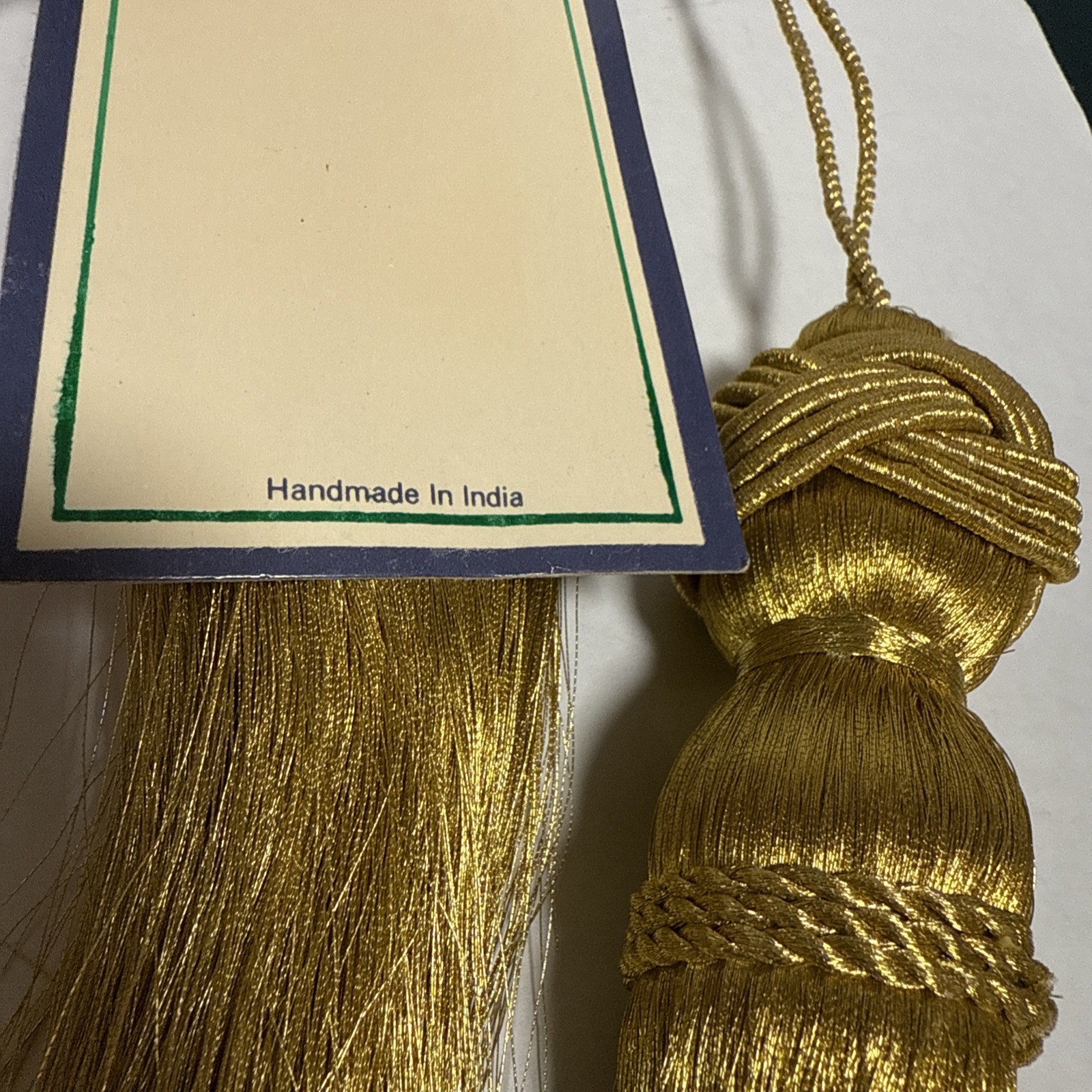 1 Pair Ex-Large Curtain Tassel Tie-Backs Classic Traditional Gold Handmade VTG