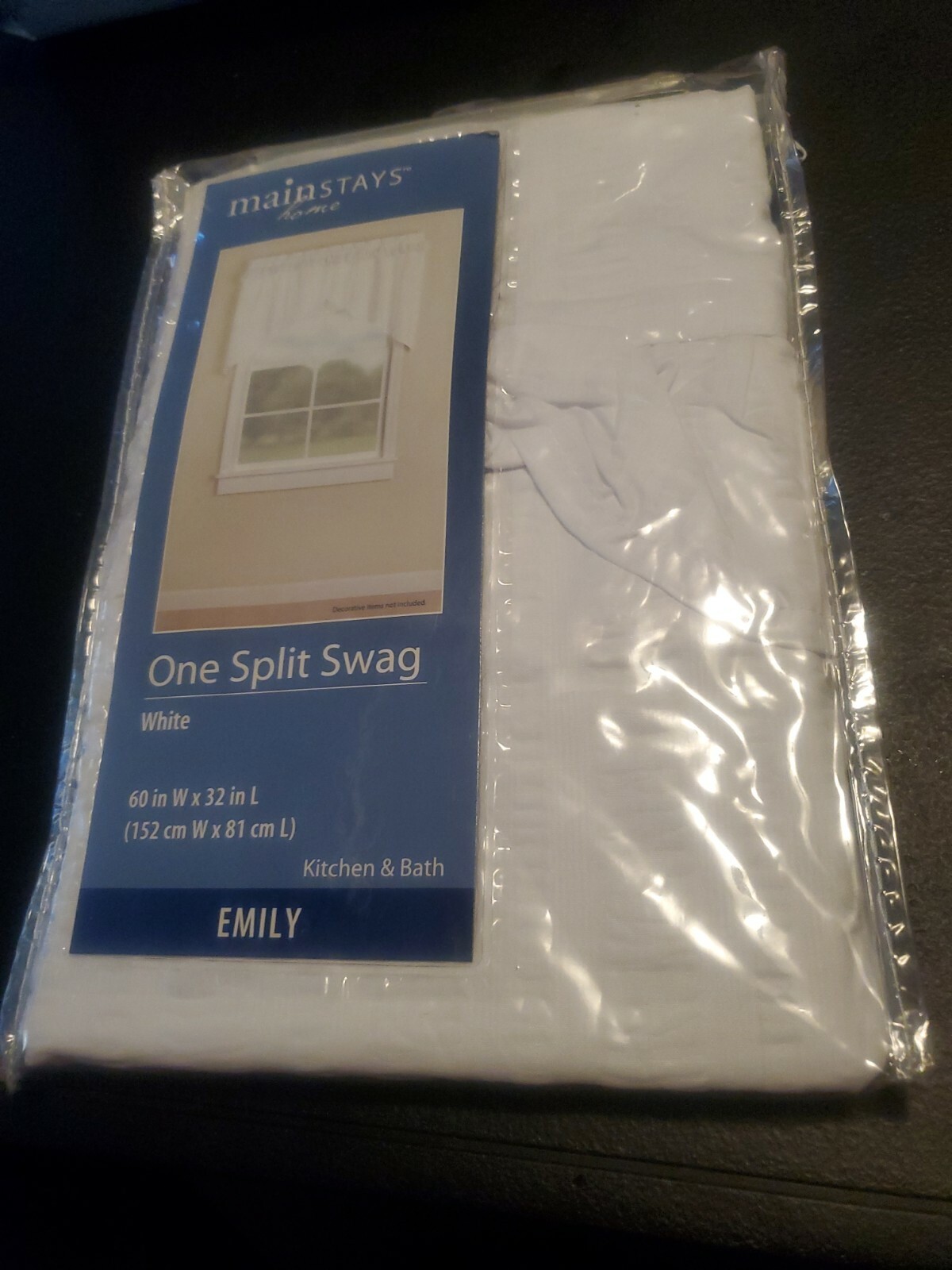 MAINSTAYS HOME Emily One Split Swag White [60″ W × 32″ L] New
