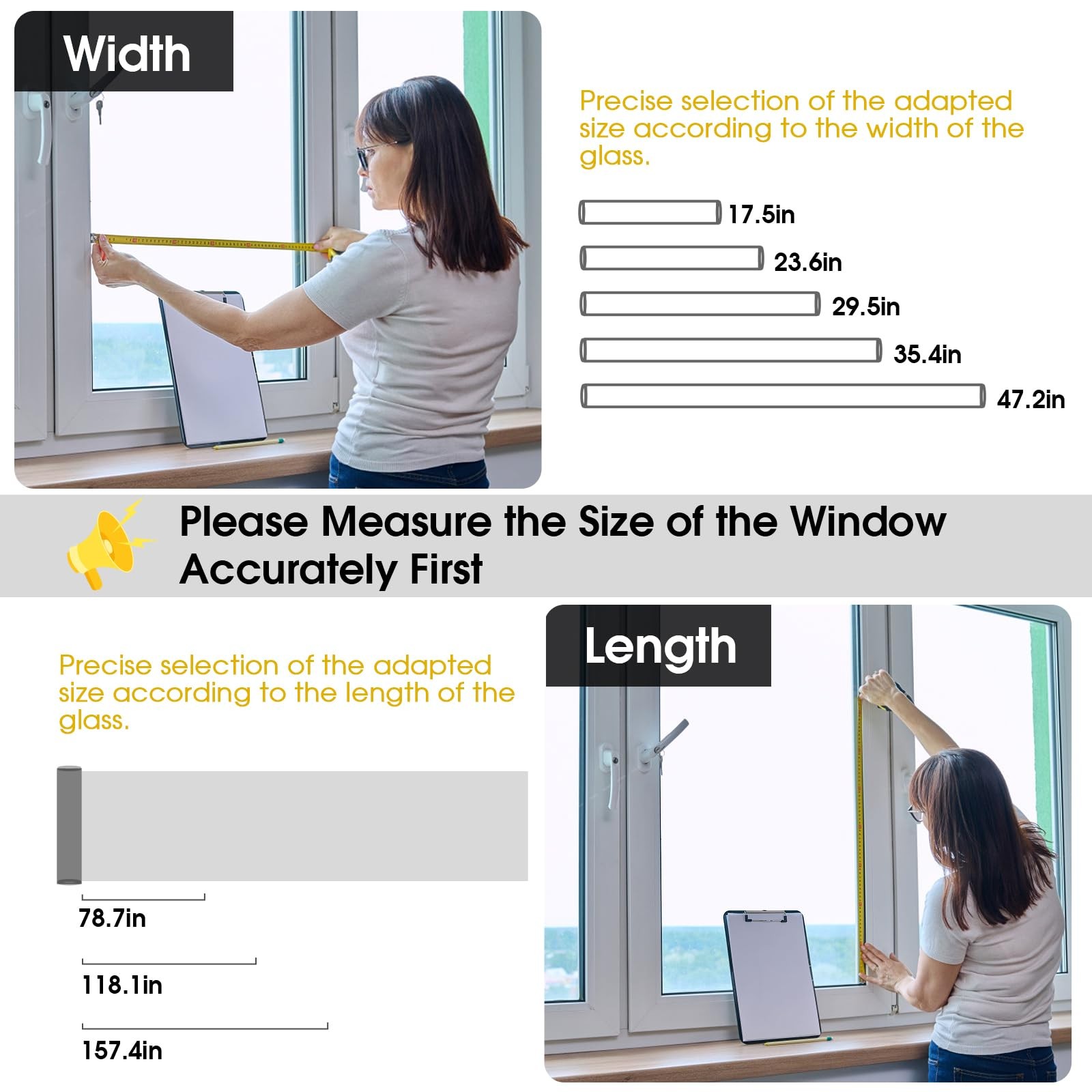 bofeifs Blackout Window Film, UV Blocking 17.5 x 78.7 inch,