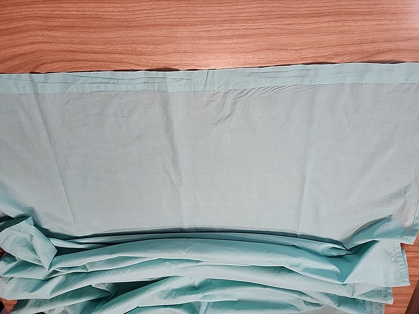 Pottery Barn Teen Curtain 40 X 84 Inches Tie To Aqua Teal Turquois 100% Cotton